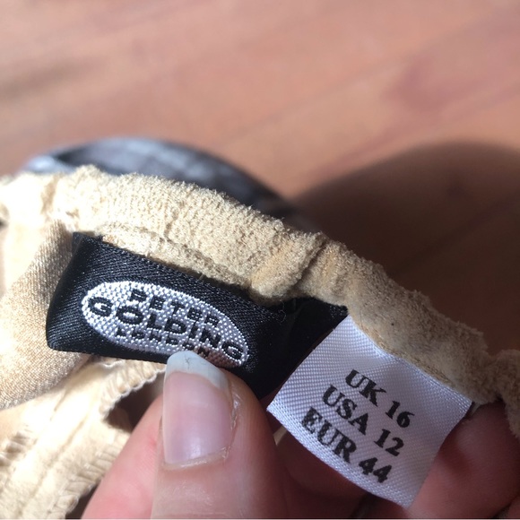 Top size UK 16 USA 12 EUR 44 tan beige Brown cream hippie summer - Picture 10 of 10